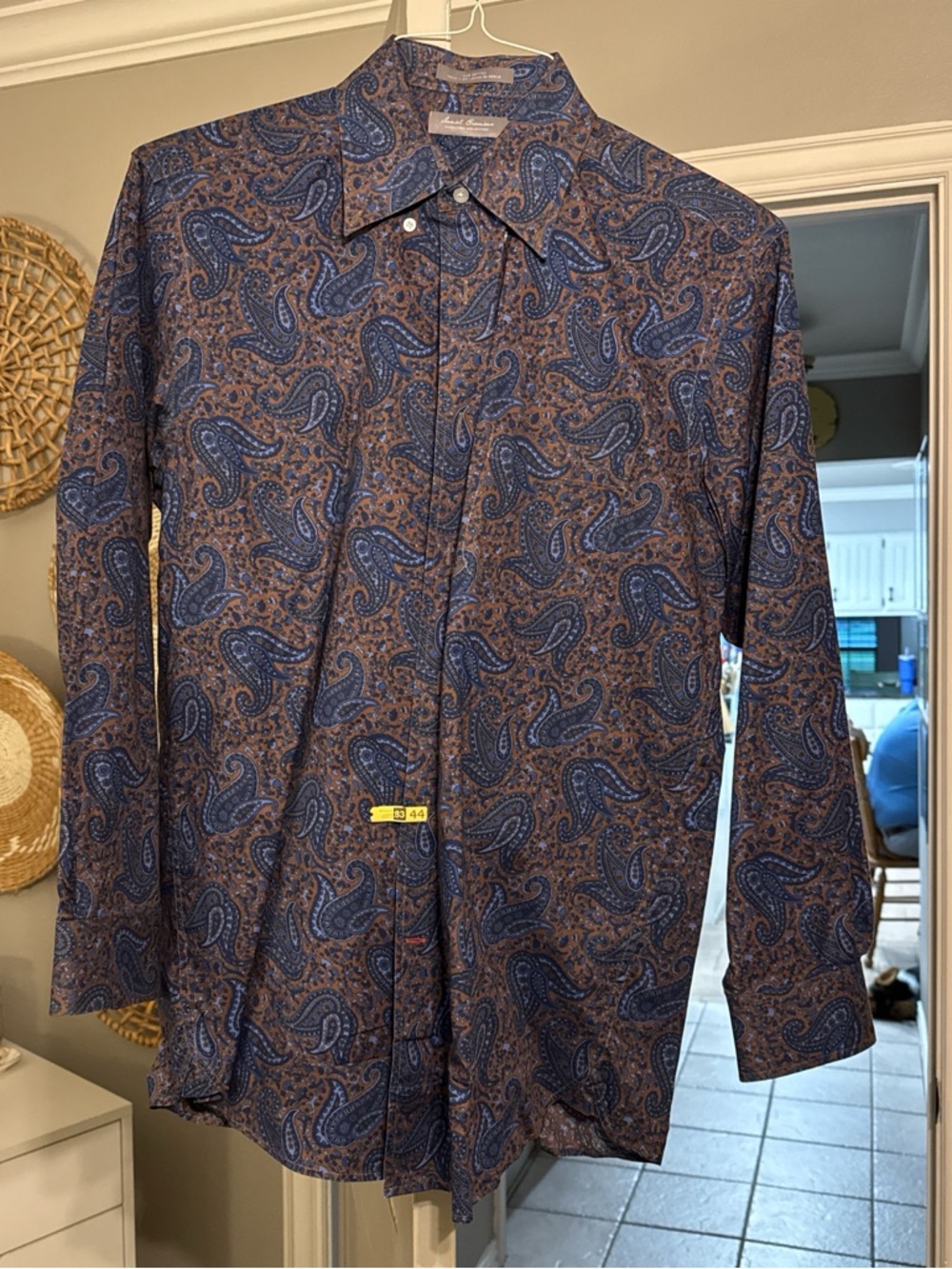 Daniel Cremieux Men's Paisley Button-Down Shirt - Blue & Brown